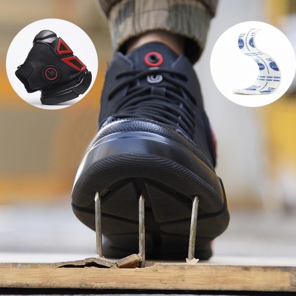 New exhibition waterproof Genuine Leather Safety shoes steel toe cap anti-smashing Work Boot Winter Plush Warm Military Men Boot 4