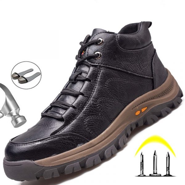 Indestructible Work Boots Safety Steel Toe Shoes Men Outdoor Work Shoes Puncture-Proof Safety Shoes Men Winter Shoes Men Boots 2
