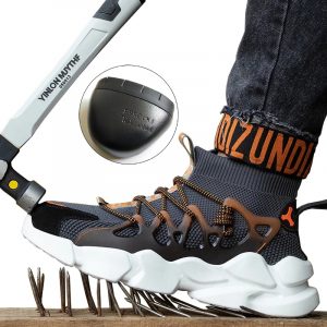 New Safety Shoes Men Indestructible Sneakers Socks Shoes Work Boots Puncture Proof Work Sneakers Safety Boots Steel Toe Shoes 1