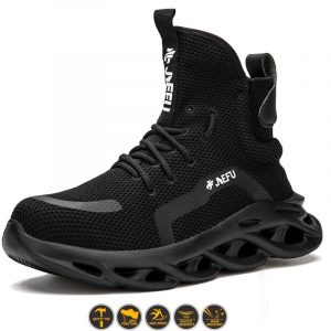 Comfortable Steel Toe Cap Work Shoes Unisex Safety Shoes "JIEFFU"
